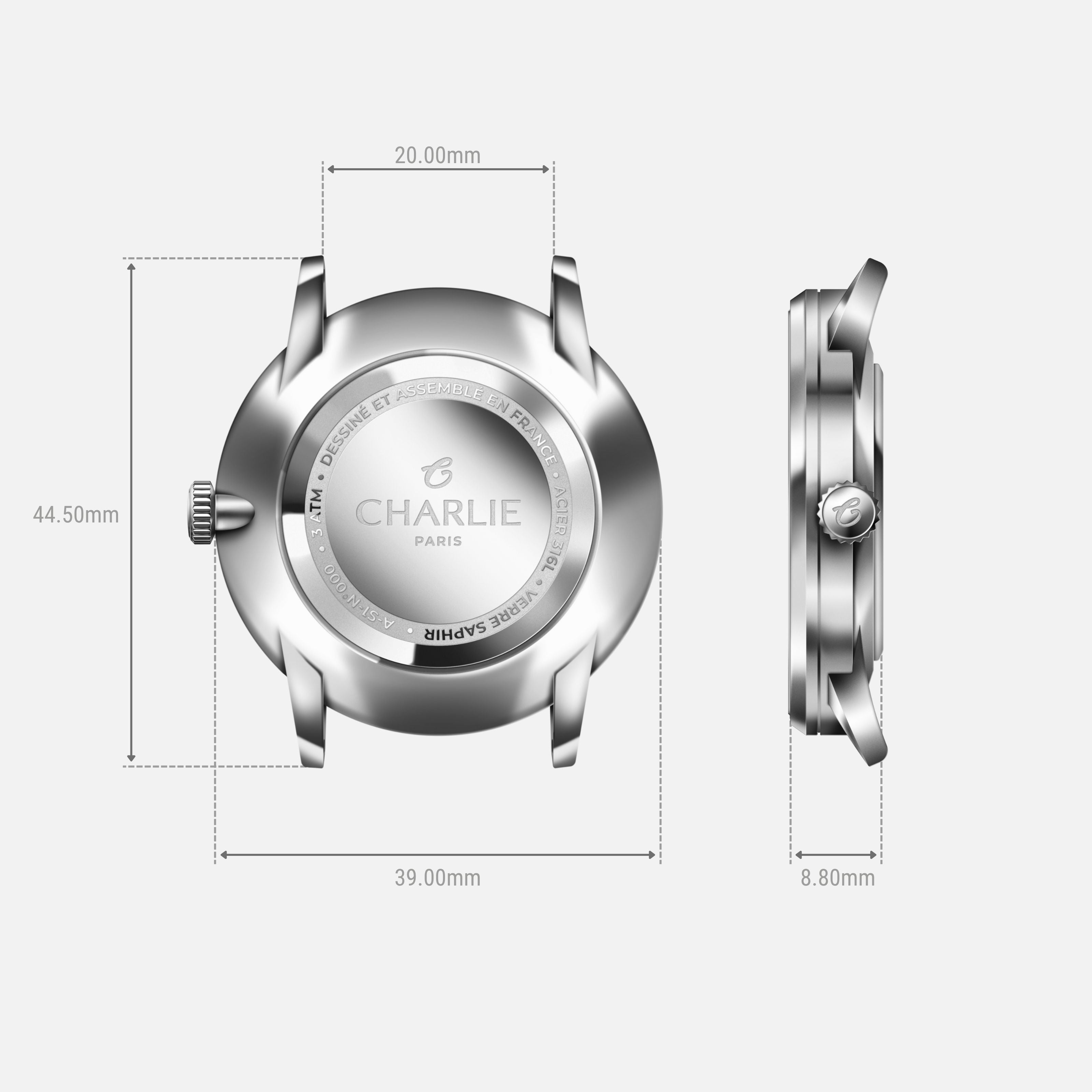 charlie-paris-horizon-montre-quartz-homme-39mm-cadran-blanc image 4