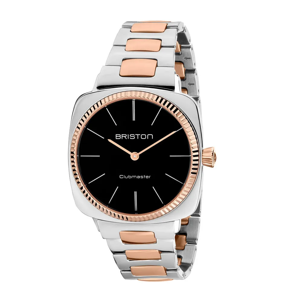 briston-clubmaster-elegant-acier-gold-noir-37-mm-montre-quartz-hm image 1