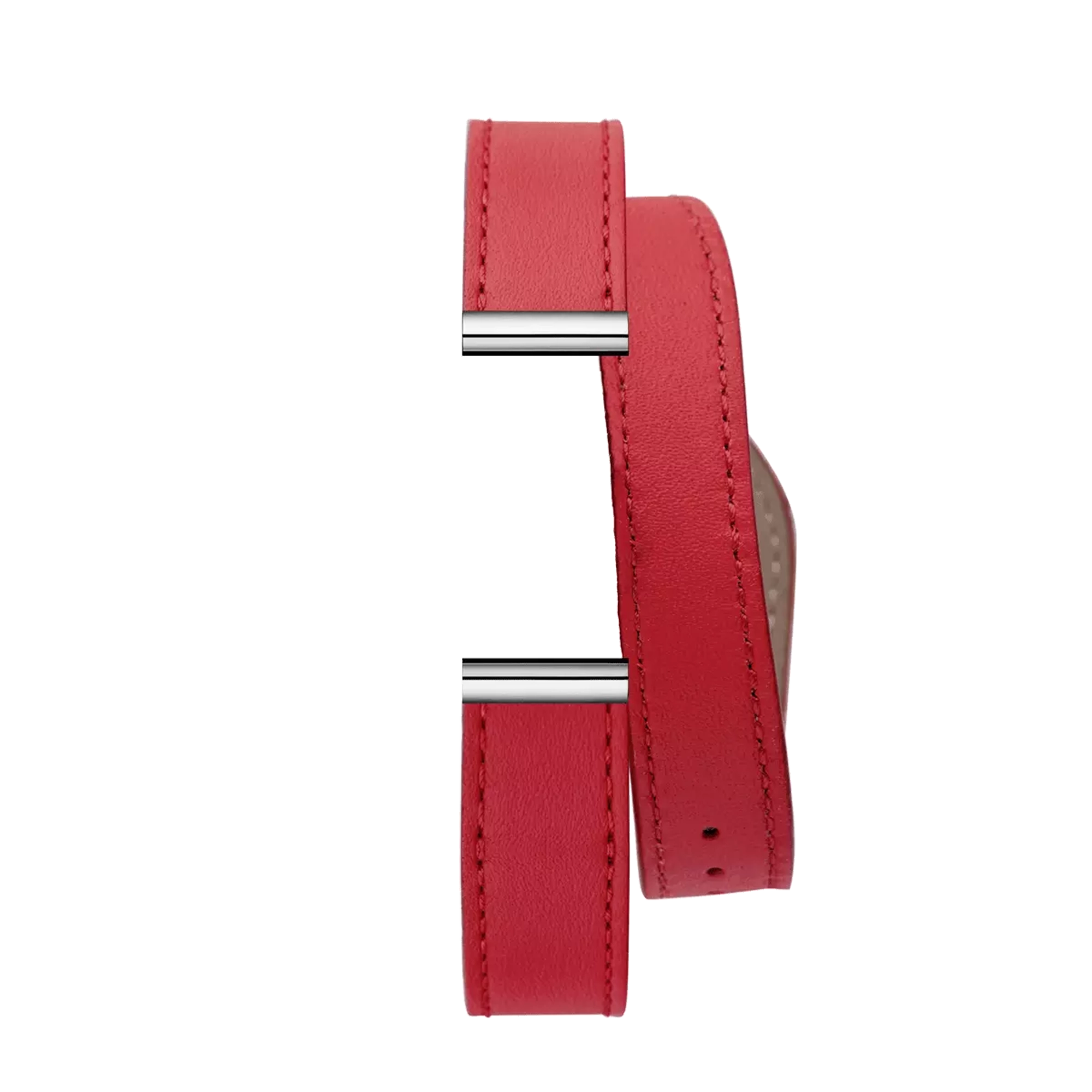 herbelin-antar-s-bracelet-double-tour-rouge-coquelicot-cuir image 1