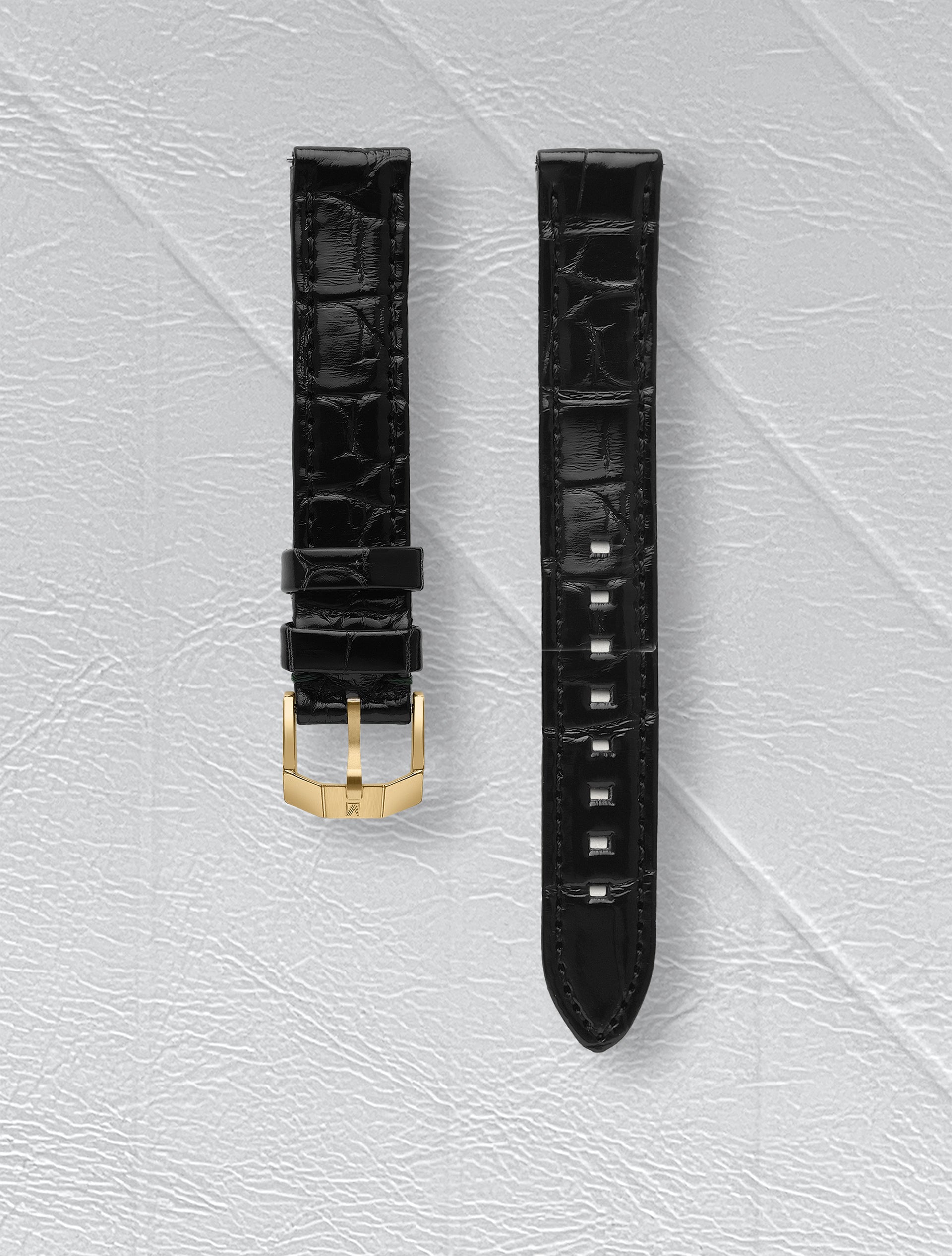 march-la-b-bracelet-alligator-noir-14-mm-milady-mansart image 1