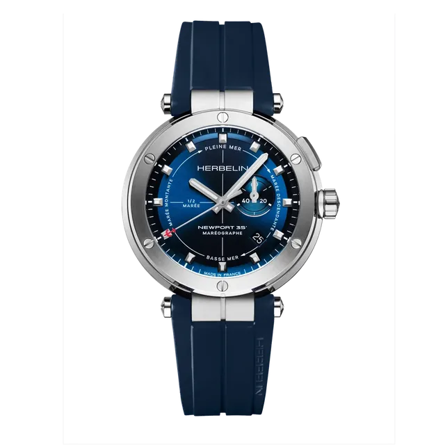 herbelin-newport-mar-ographe-acier-bleu-43-mm-montre-homme image 1