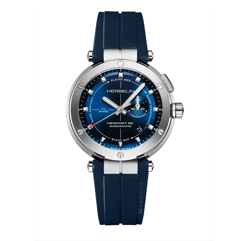 herbelin-newport-mar-ographe-acier-bleu-43-mm-montre-homme image 1