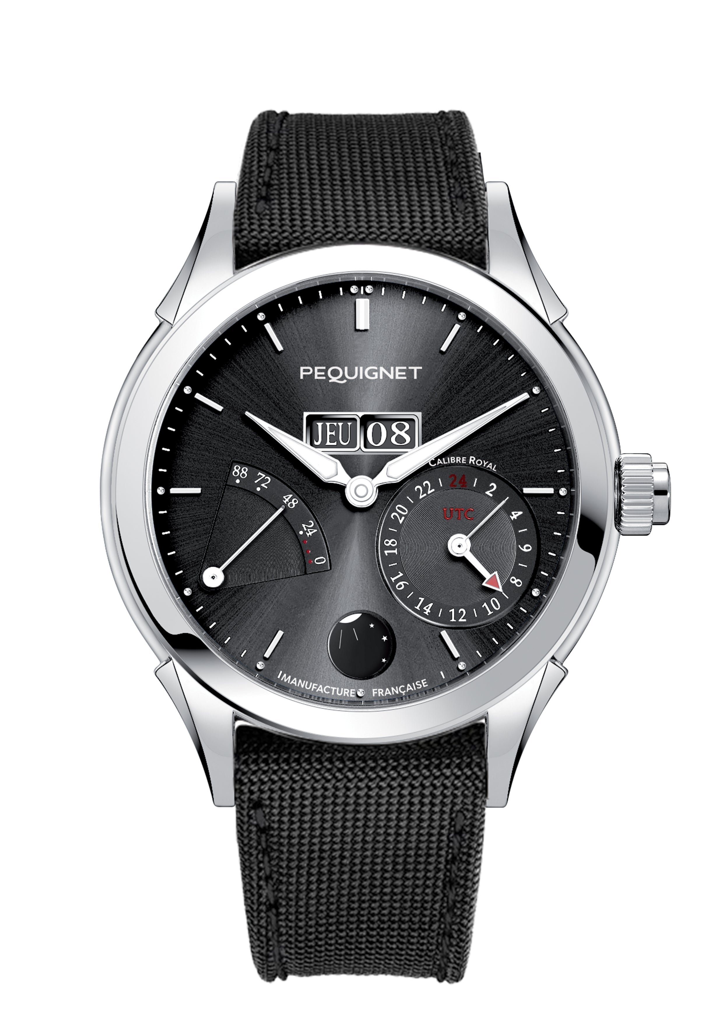 pequignet-royale-gmt-montre-double-fuseau-utc-cadran-anthracite image 4