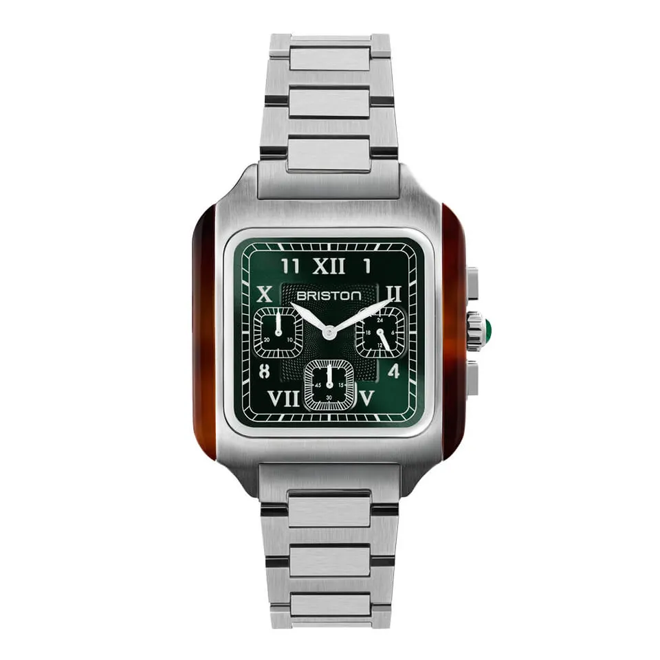 briston-streamliner-kennedy-chronographe-acier-vert-38-5-mm image 1