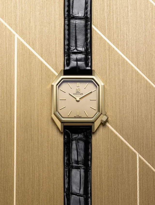 march-la-b-lady-mansart-montre-femme-golden-hour-plaqu-or-26-mm image 1