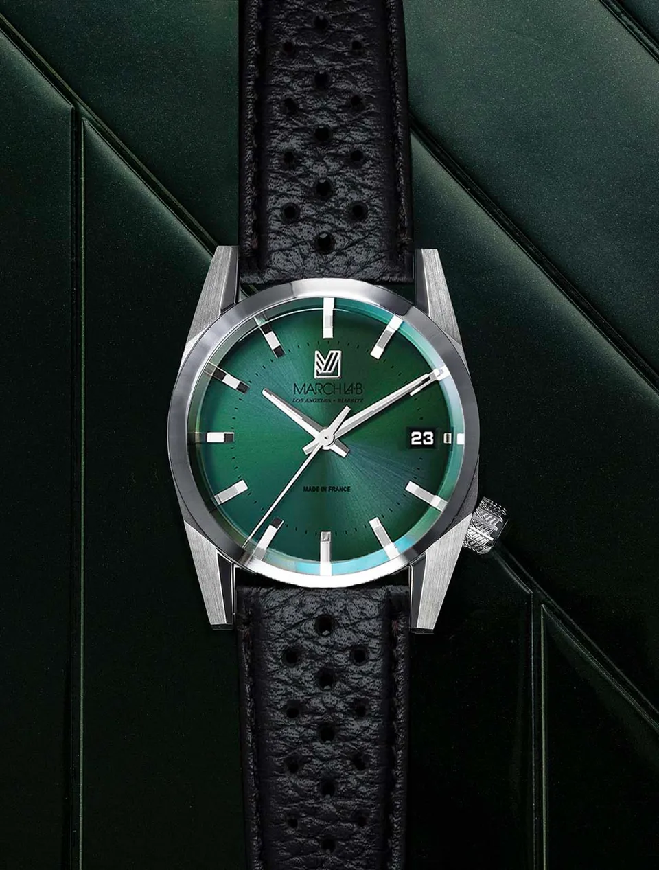 march-la-b-am69-electrique-forest-montre-36-mm-cadran-vert image 1