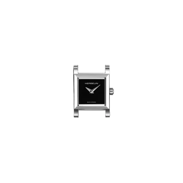 herbelin-antar-s-carr-noir-bo-tier-de-montre-quartz-acier-19-4-mm image 1