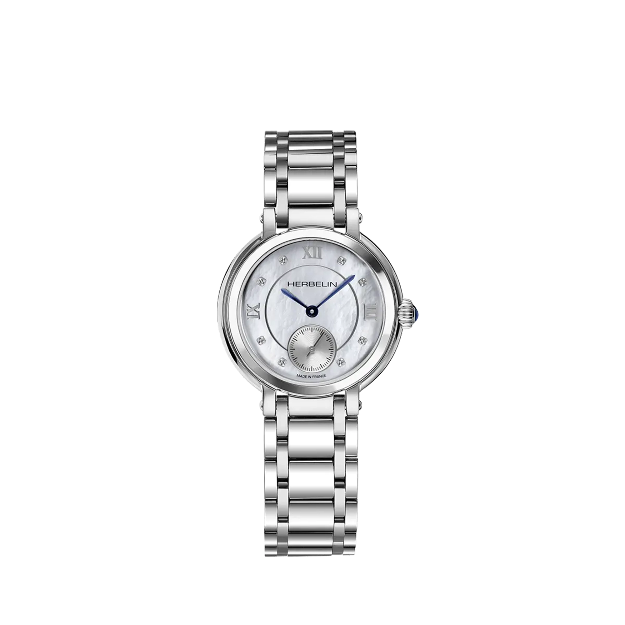 herbelin-galet-petite-seconde-acier-nacre-montre-femme image 1