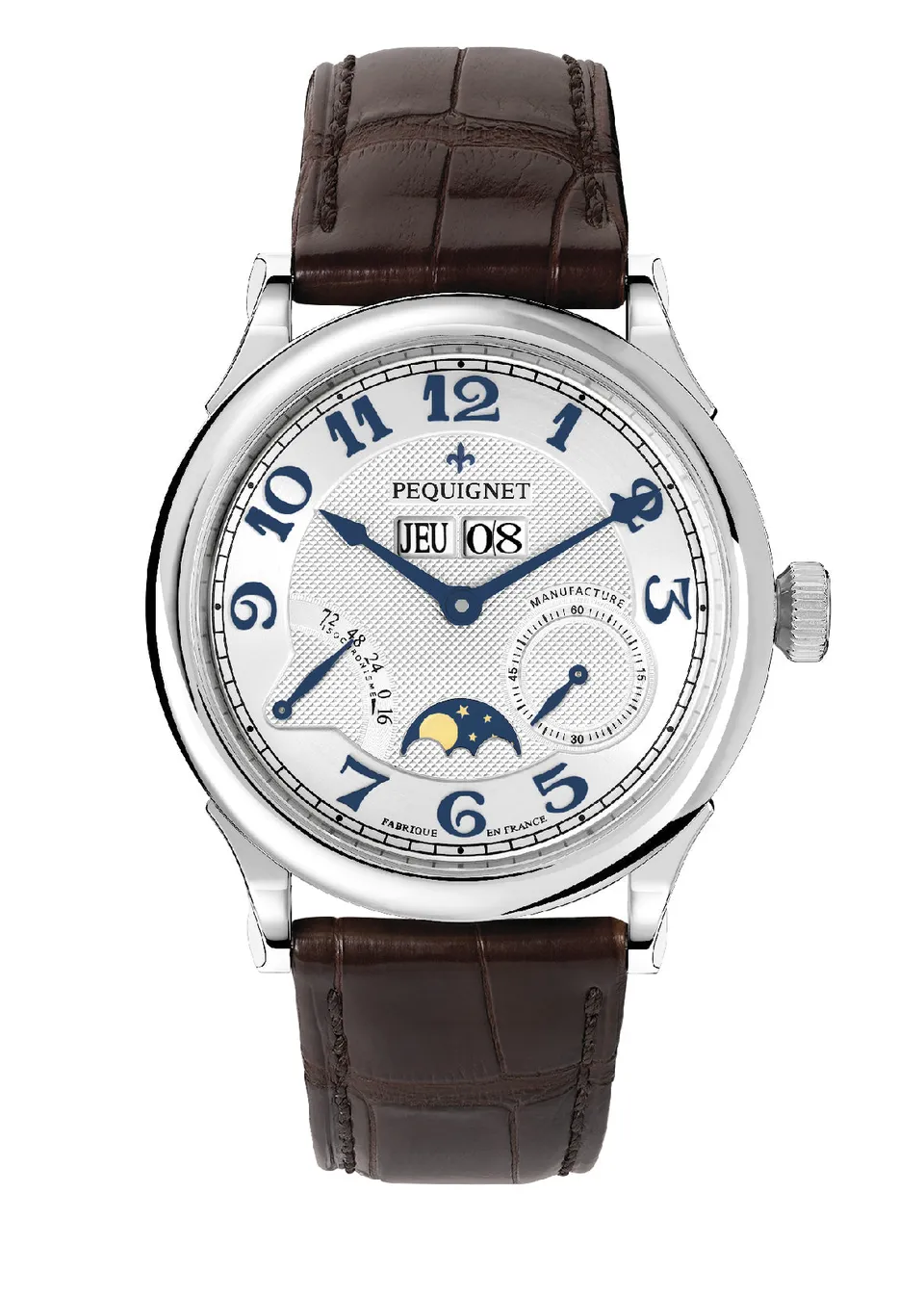 montre-pequignet-royale-paris-calibre-royal-grande-date-et-phase-de-lune image 1