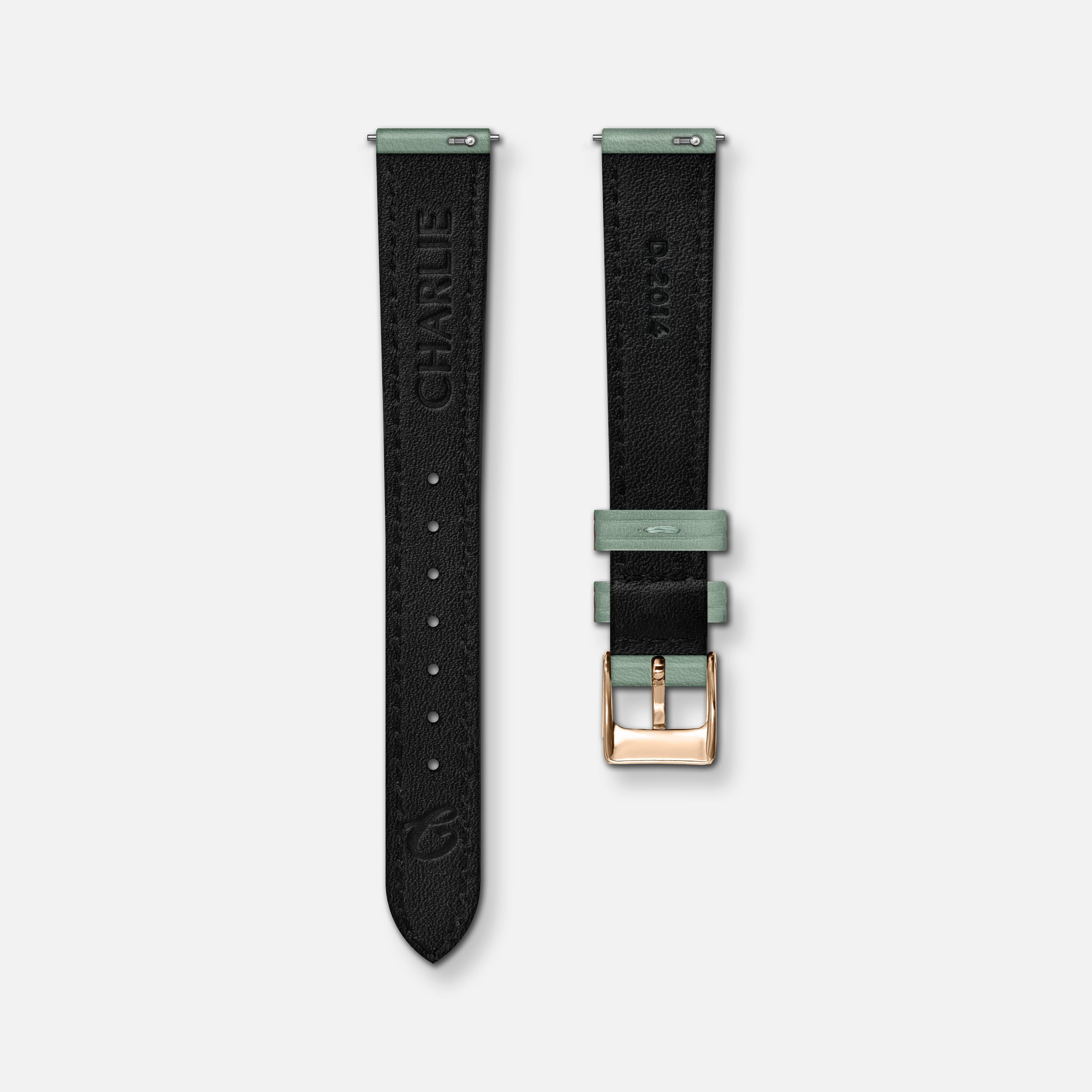 charlie-paris-bracelet-cuir-sauge-14mm image 3