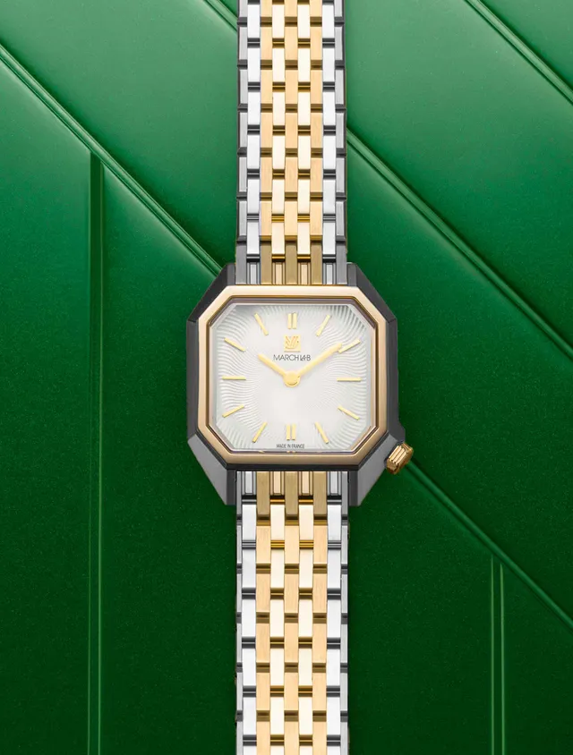 march-la-b-lady-mansart-metallic-montre-octogonale-26-mm-femme image 1