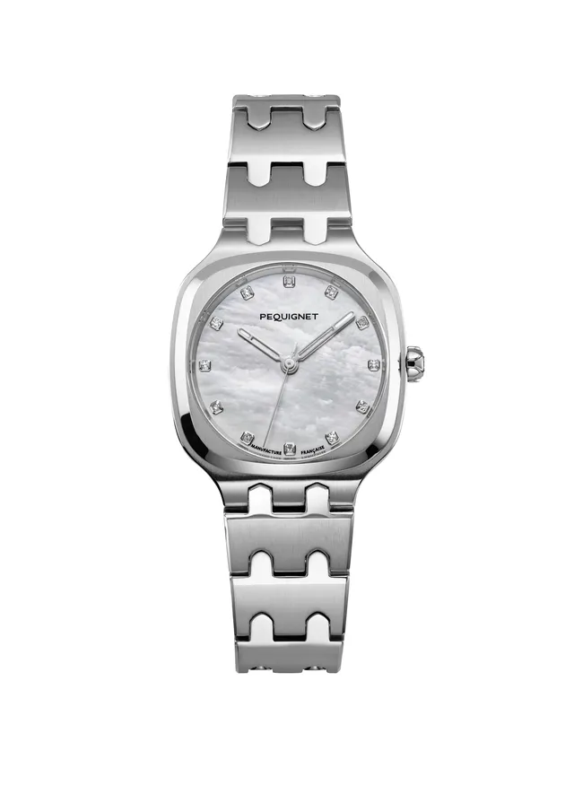 pequignet-concorde-nacre-30-mm-montre-quartz-cadran-nacre-12-diamants image 1