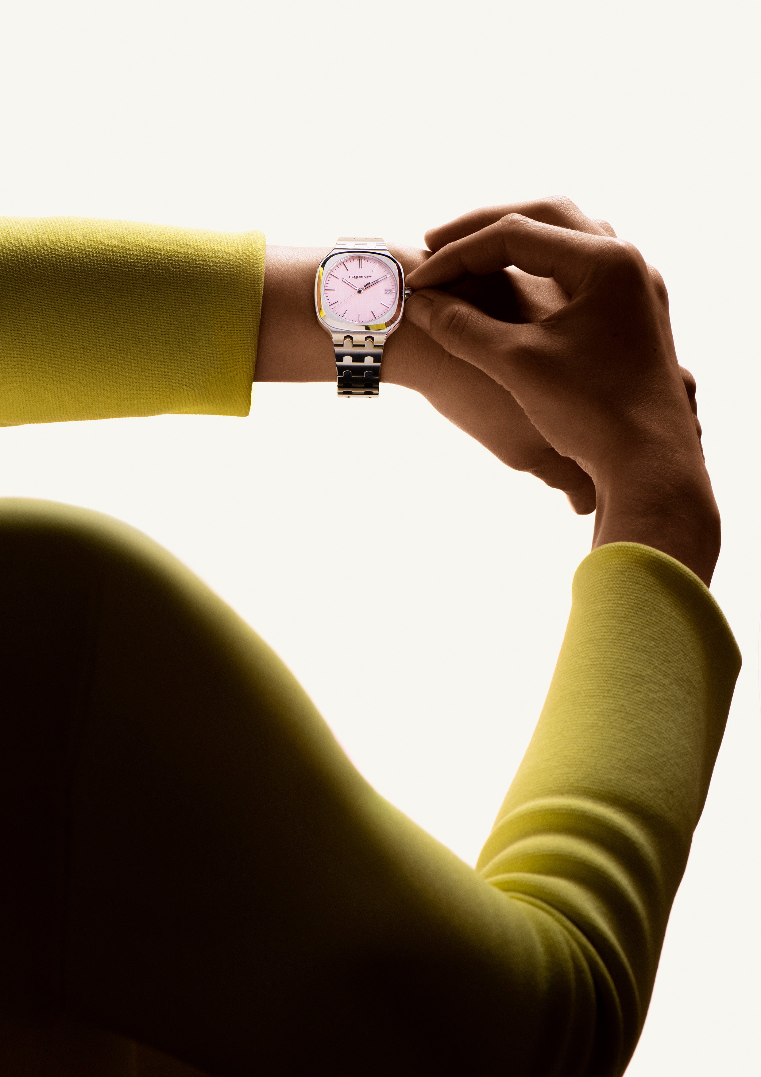 pequignet-concorde-40-mm-rose-montre-femme-sport-chic-acier-cadran-rose-calibre- image 4