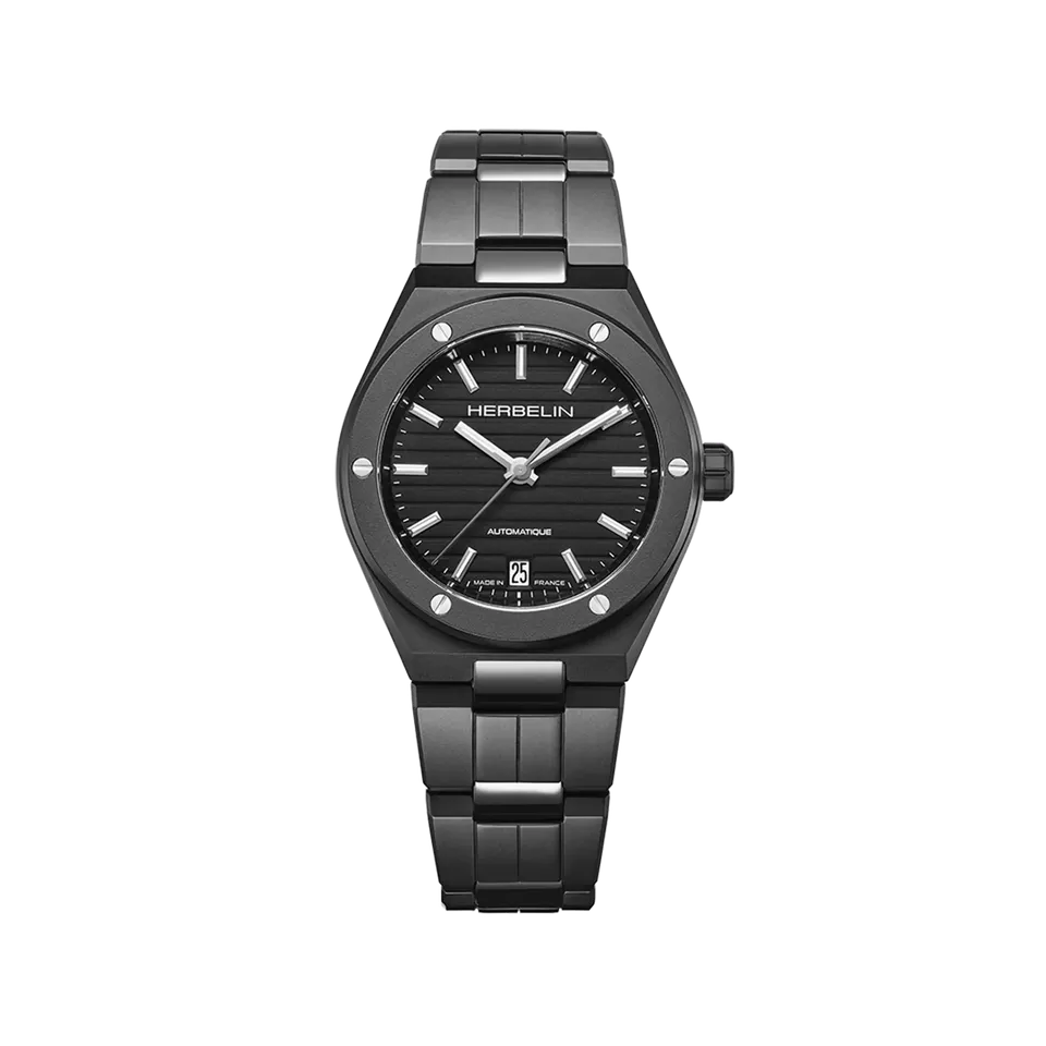 herbelin-cap-camarat-automatique-c-ramique-noir-mat-dition-limit-e-montre-homme image 1