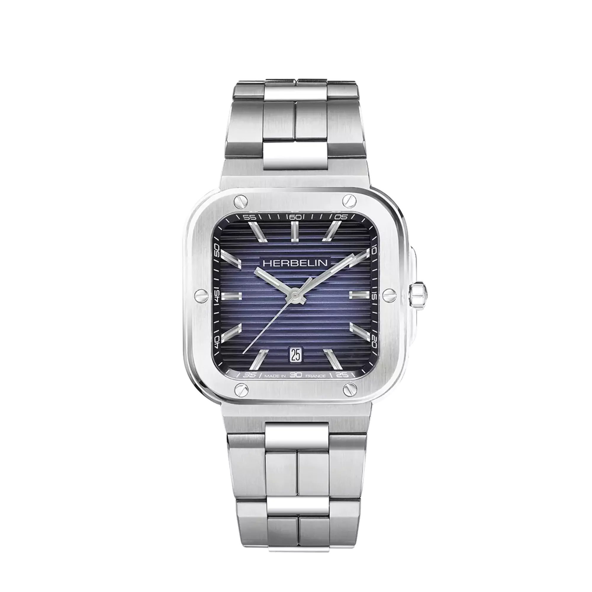 herbelin-cap-camarat-square-acier-bleu-montre-homme-quartz-bracelet-int-gr image 1
