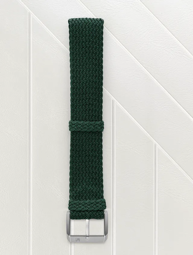 march-la-b-bracelet-tissus-perlon-vert-20-mm-bracelet-interchangeable image 1