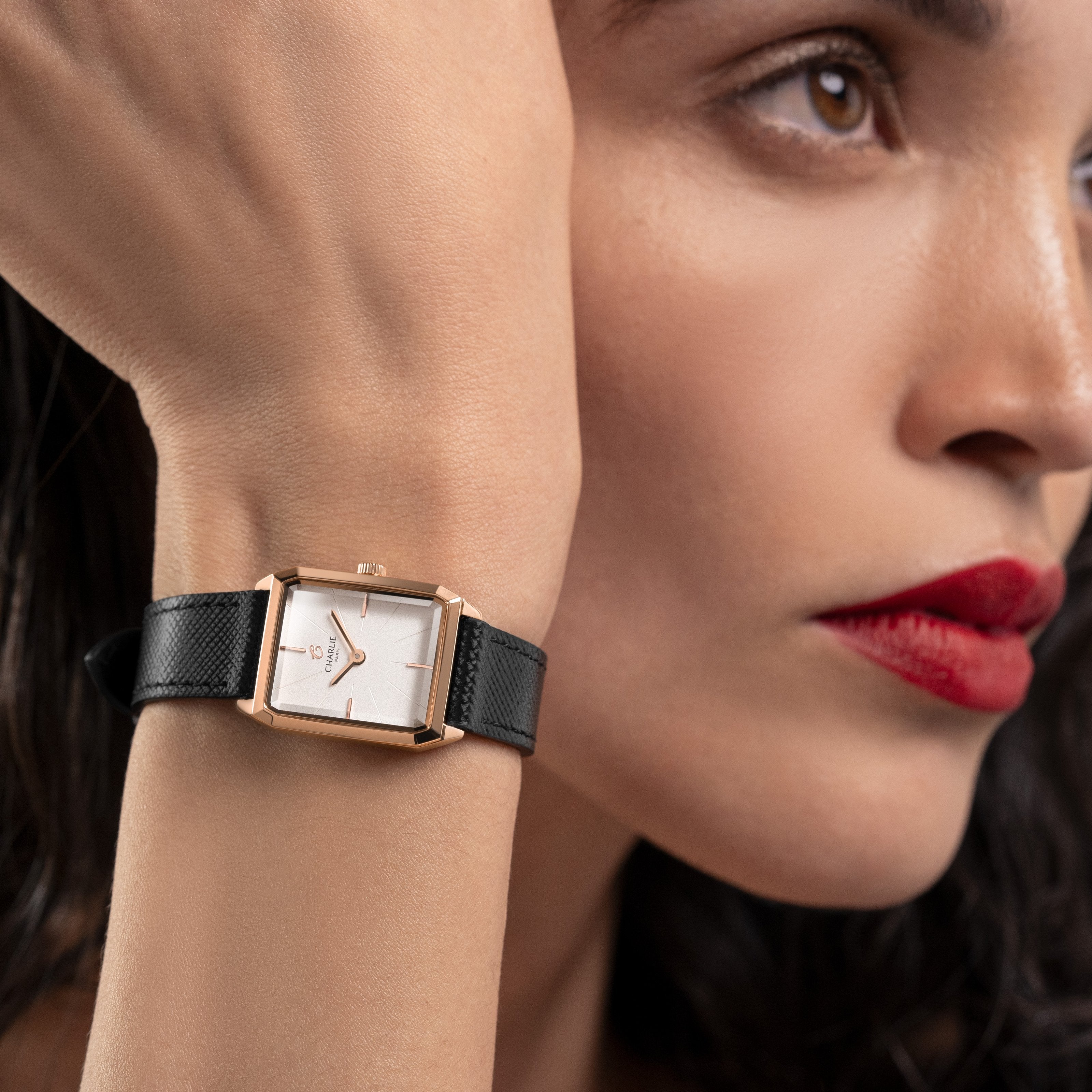 charlie-paris-bracelet-montre-cuir-saffiano-noir-14mm image 2