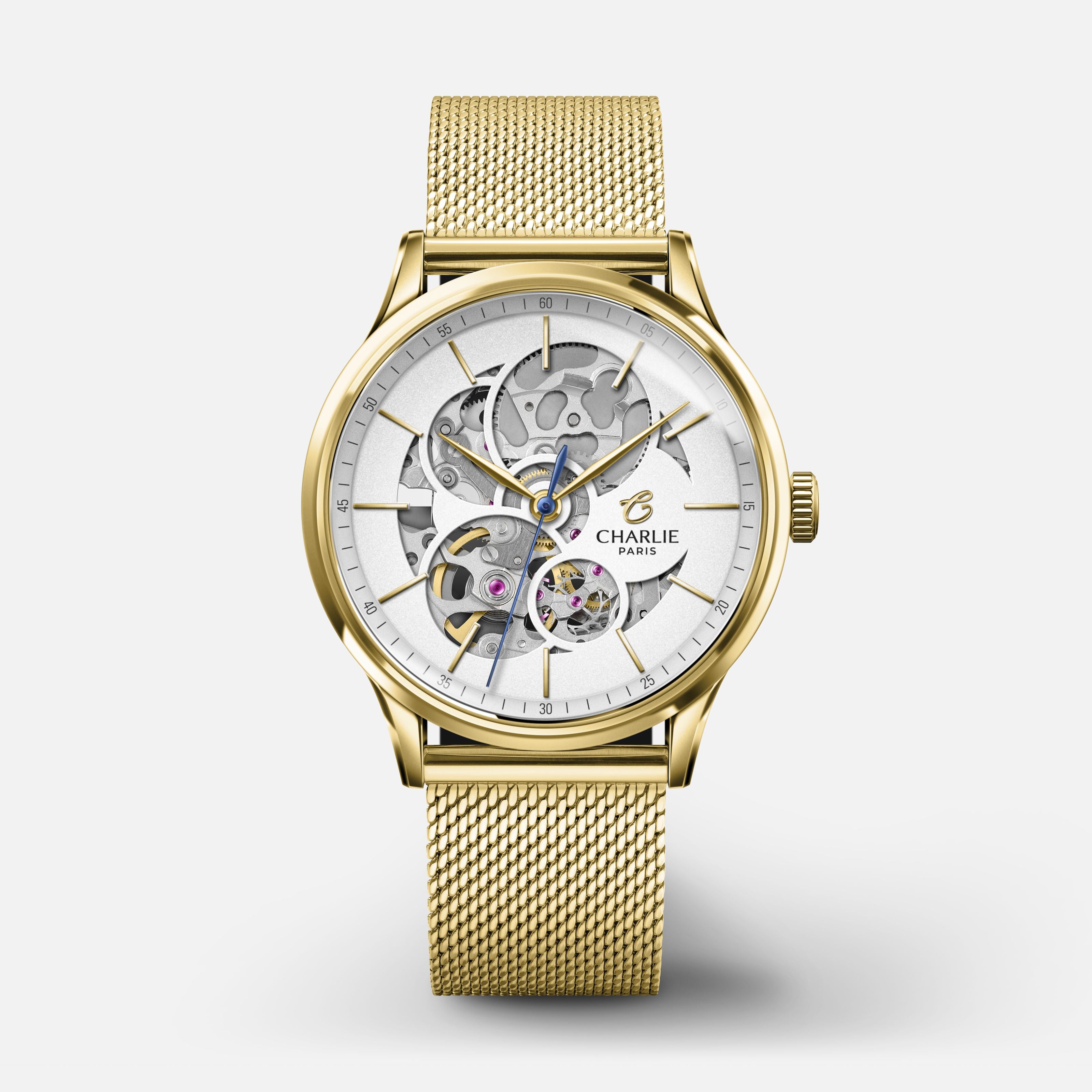 charlie-paris-initial-36-montre-automatique-femme-ajour-e-dor-36-mm image 1