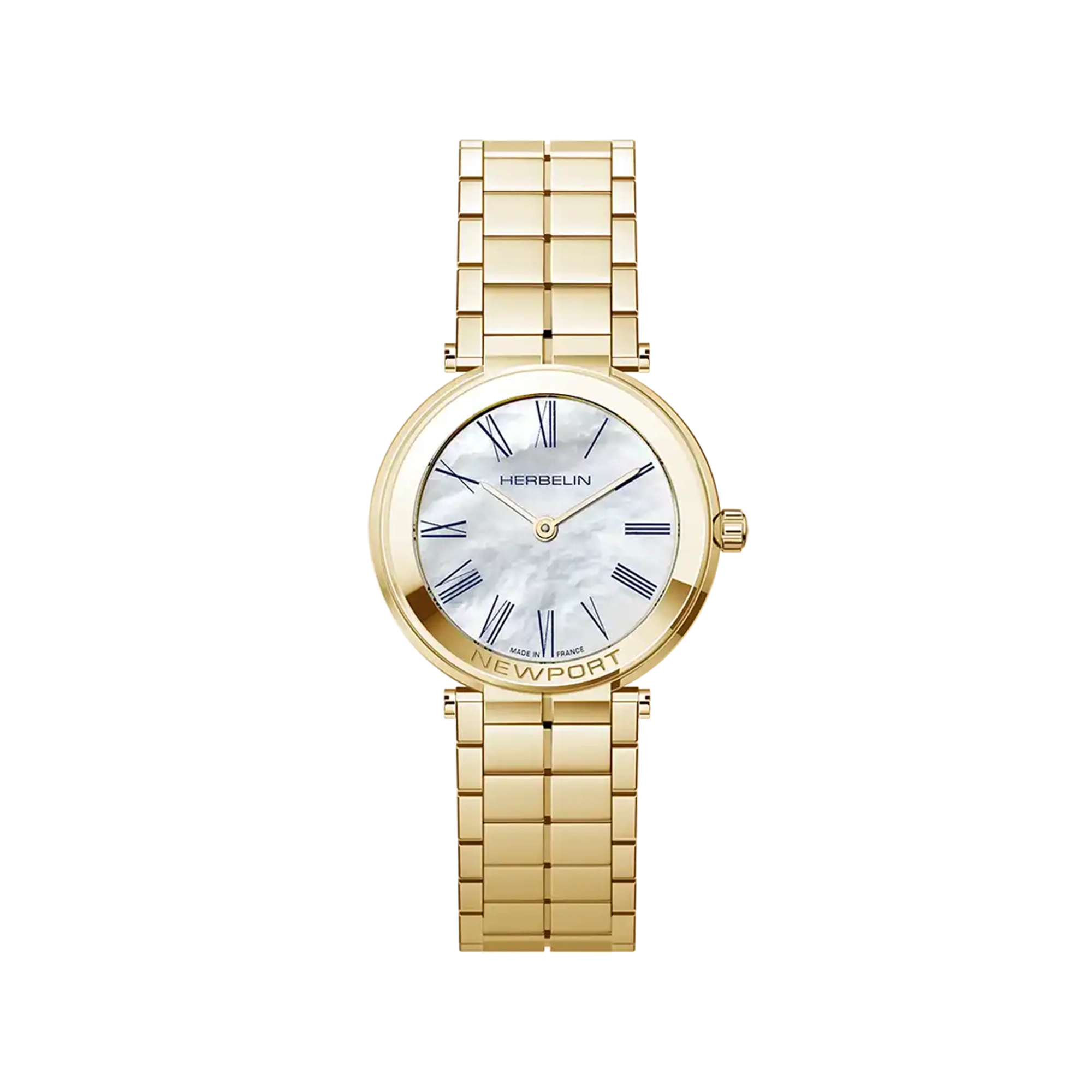 herbelin-newport-slim-quartz-pvd-or-jaune-nacre-femme image 1