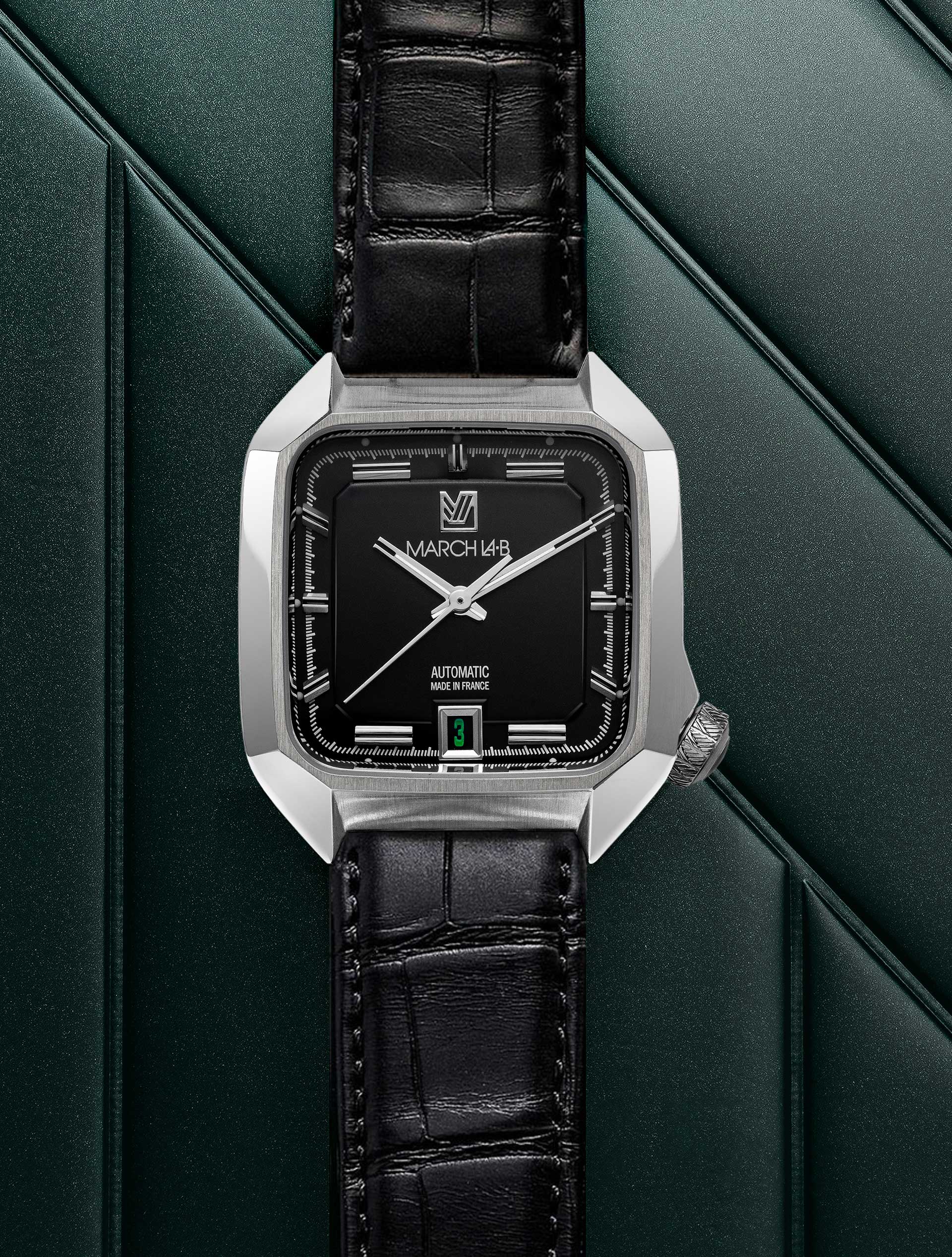 march-la-b-am2-slim-automatique-black-montre-homme-automatique-36-mm-cadran-noir image 2