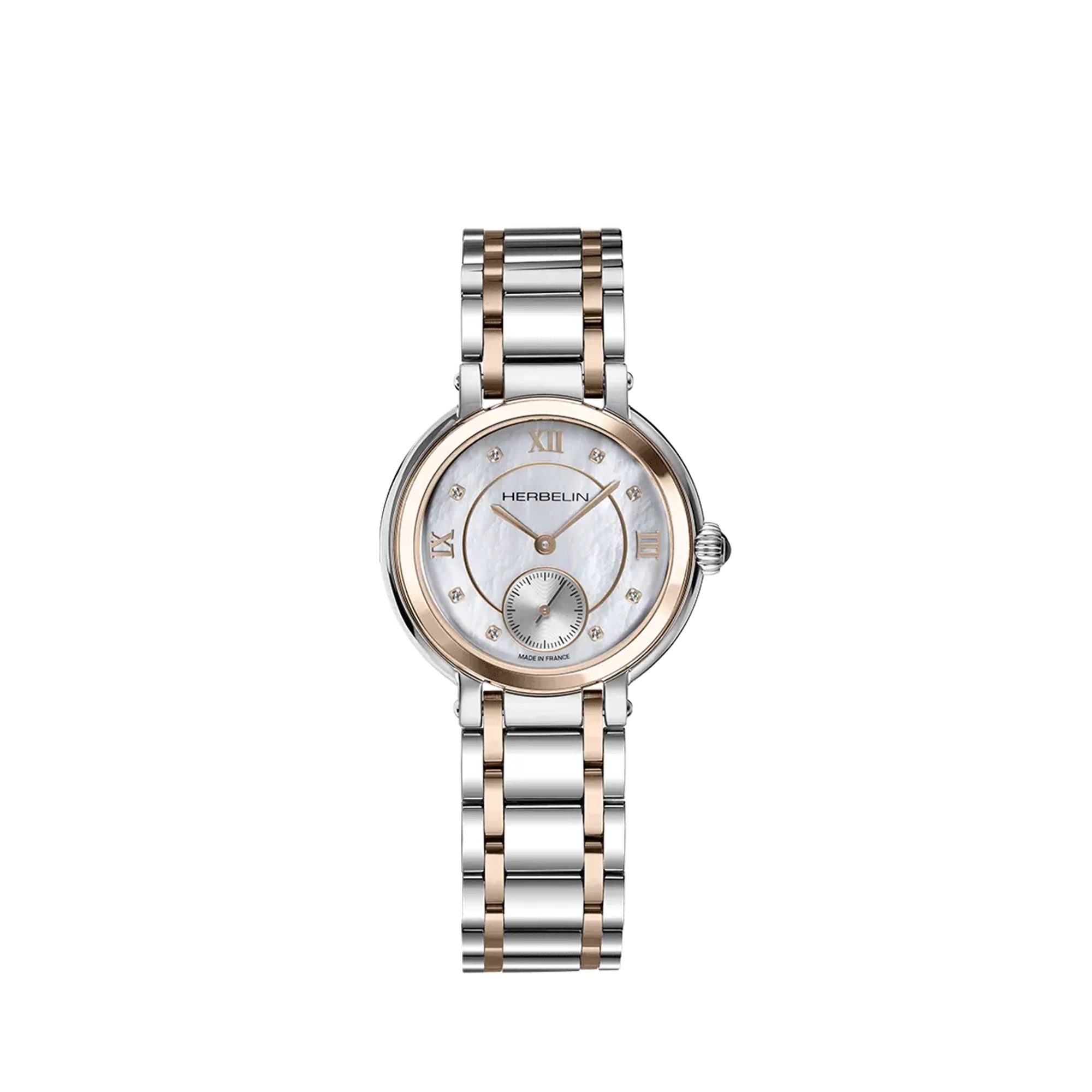 herbelin-galet-petite-seconde-femme-pvd-or-rose-nacre image 1