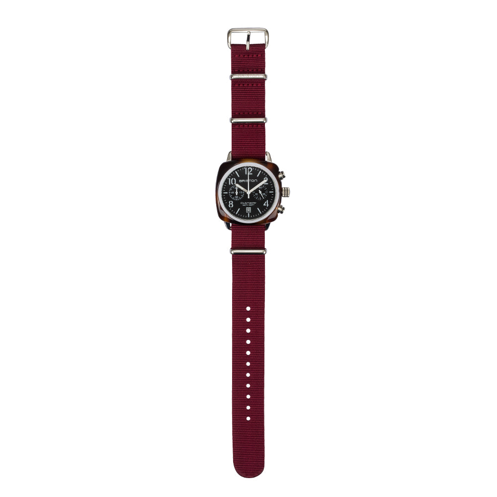 briston-bracelet-nato-nylon-bordeaux-20-mm-acier image 5