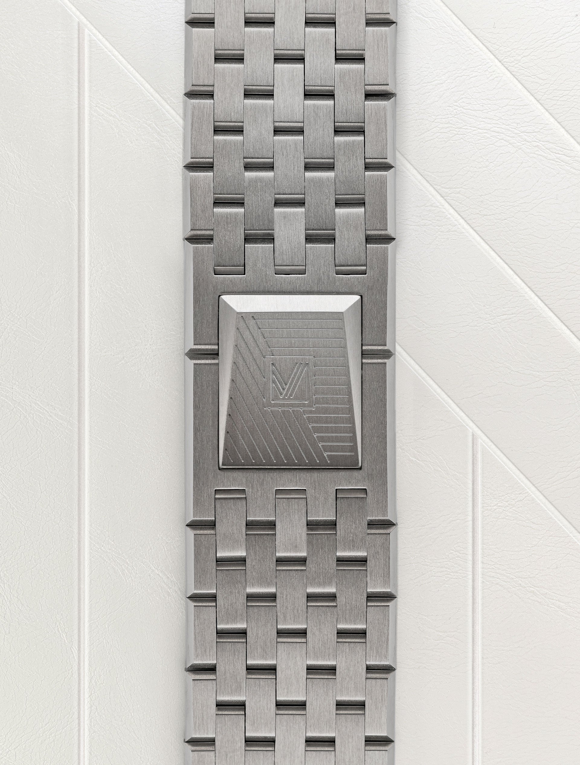 march-la-b-bracelet-acier-7-maillons-plat-20mm-pour-am2-slim-mansart image 2