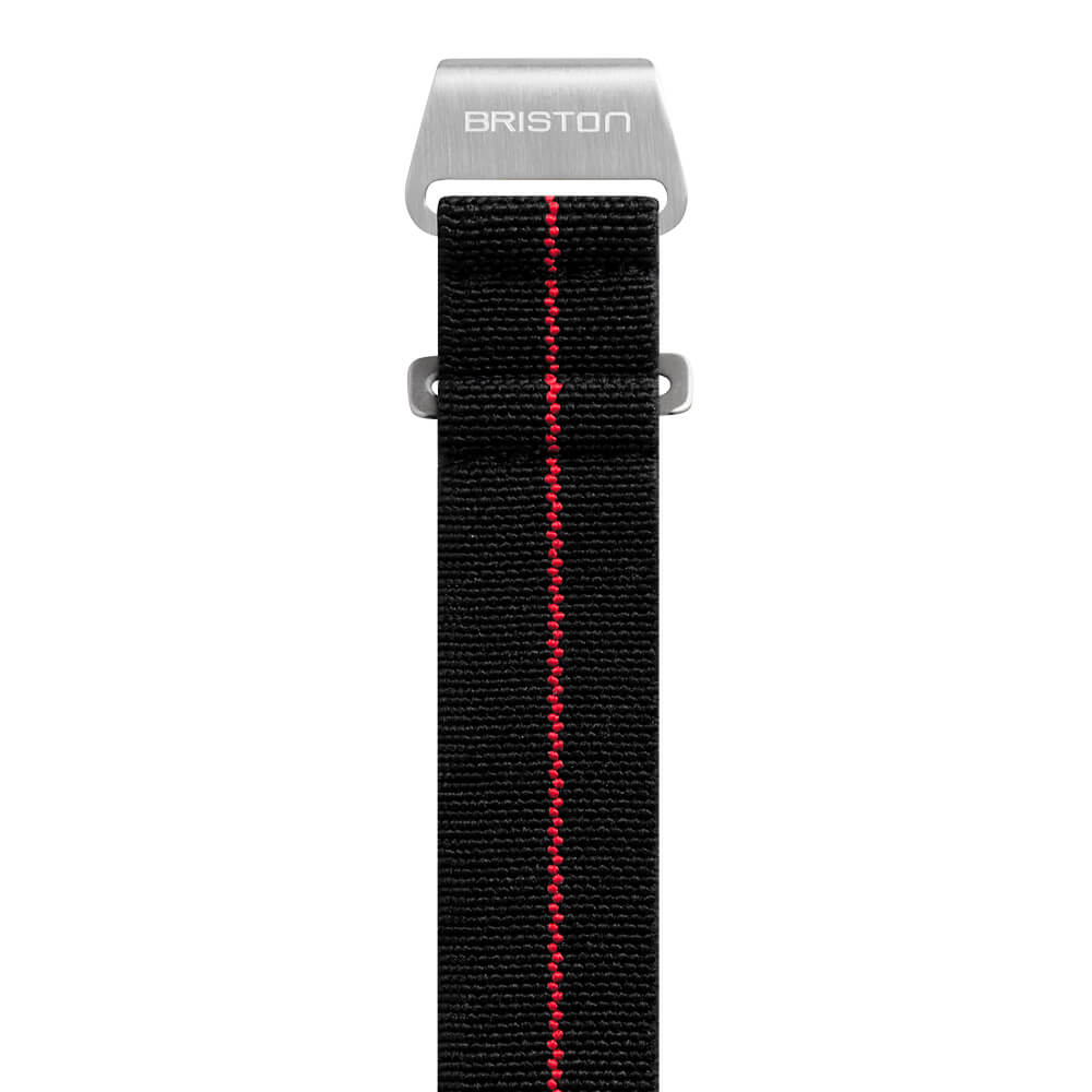 briston-bracelet-parachute-20-mm-noir-rouge image 1