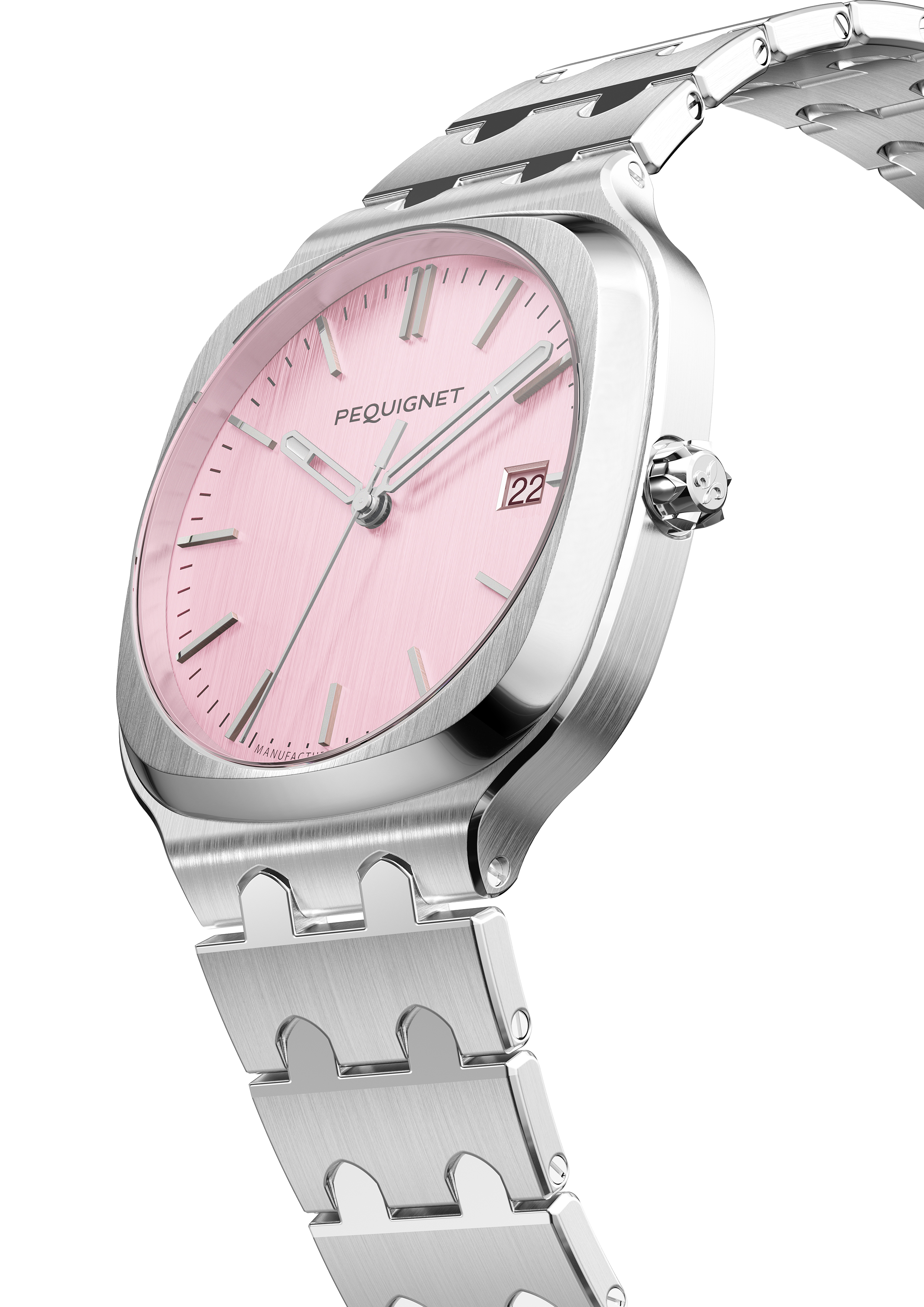 pequignet-concorde-40-mm-rose-montre-femme-sport-chic-acier-cadran-rose-calibre- image 3