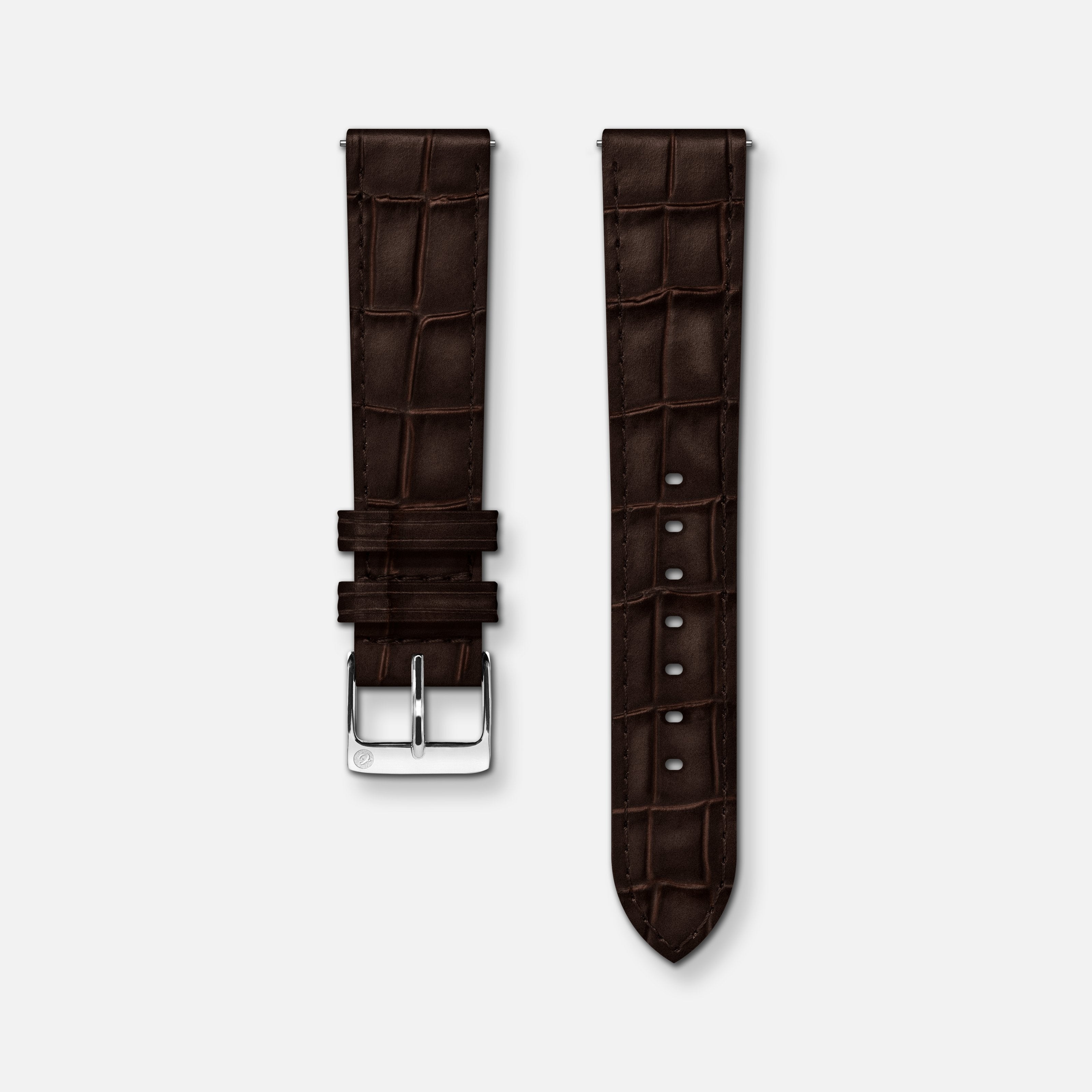 charlie-paris-bracelet-cuir-crocograin-chocolat-18mm-initial image 4