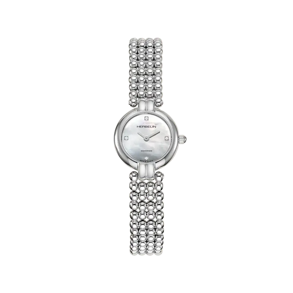 herbelin-perles-quartz-21-mm-montre-femme-nacre-diamants image 1