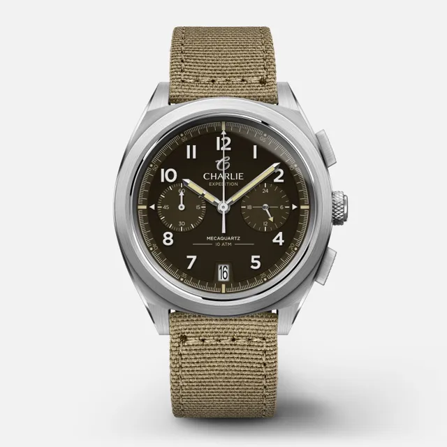 charlie-paris-gr-chronographe-brun-39mm-montre-field-homme image 1