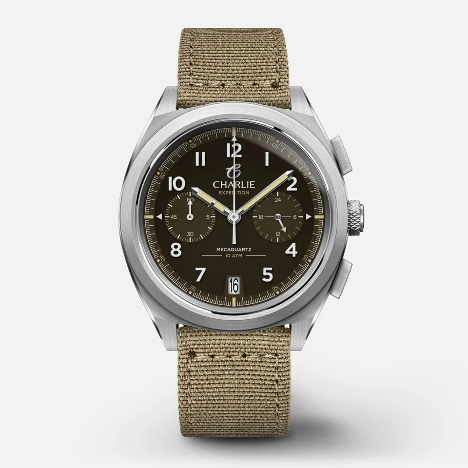 charlie-paris-gr-chronographe-brun-39mm-montre-field-homme image 1