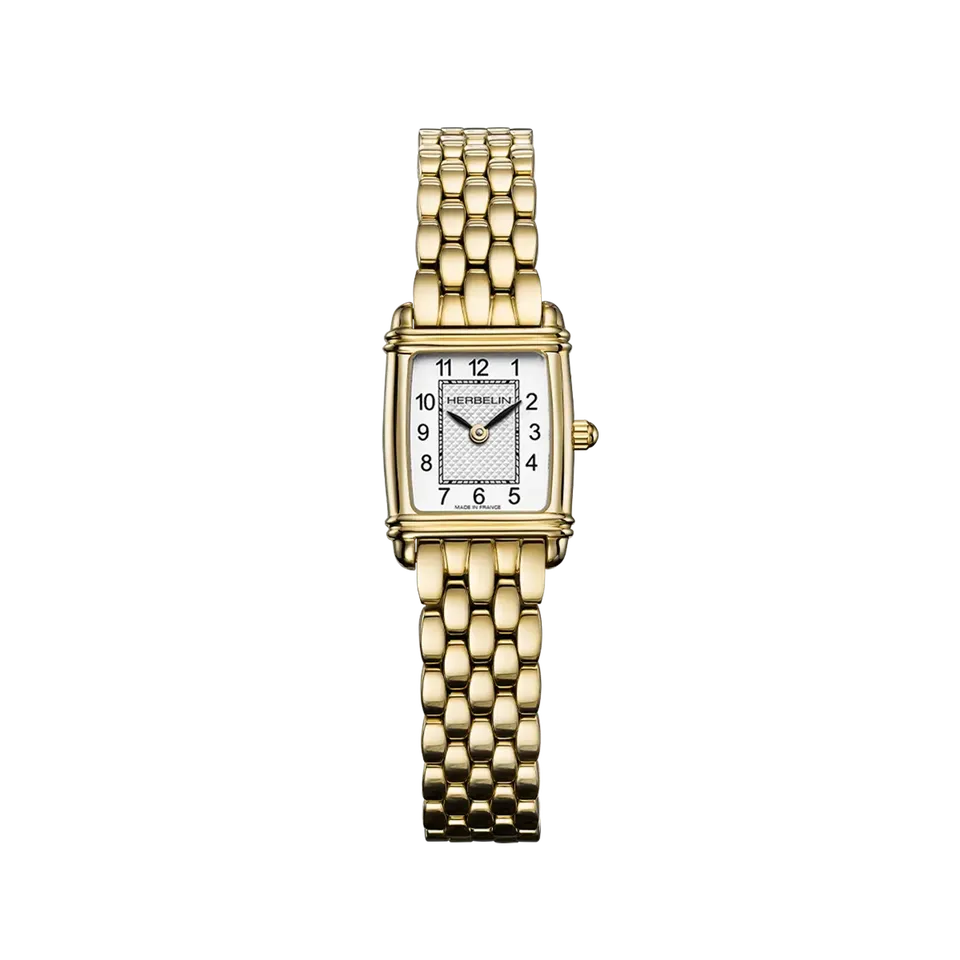 herbelin-art-d-co-tonneau-quartz-pvd-or-jaune-femme-xs image 1