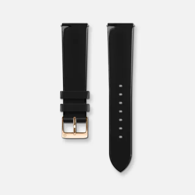 charlie-paris-bracelet-cuir-vernis-noir-18mm-boucle-ardillon-interchangeable image 1