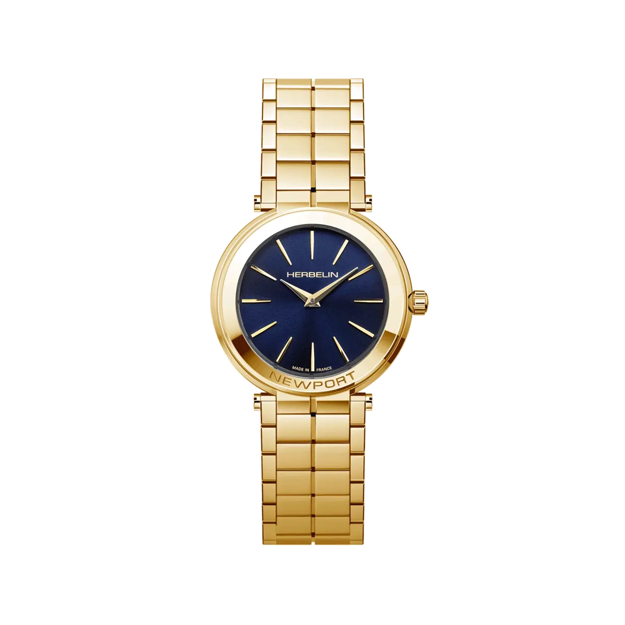 herbelin-newport-slim-femme-pvd-or-jaune-bleu-quartz image 1