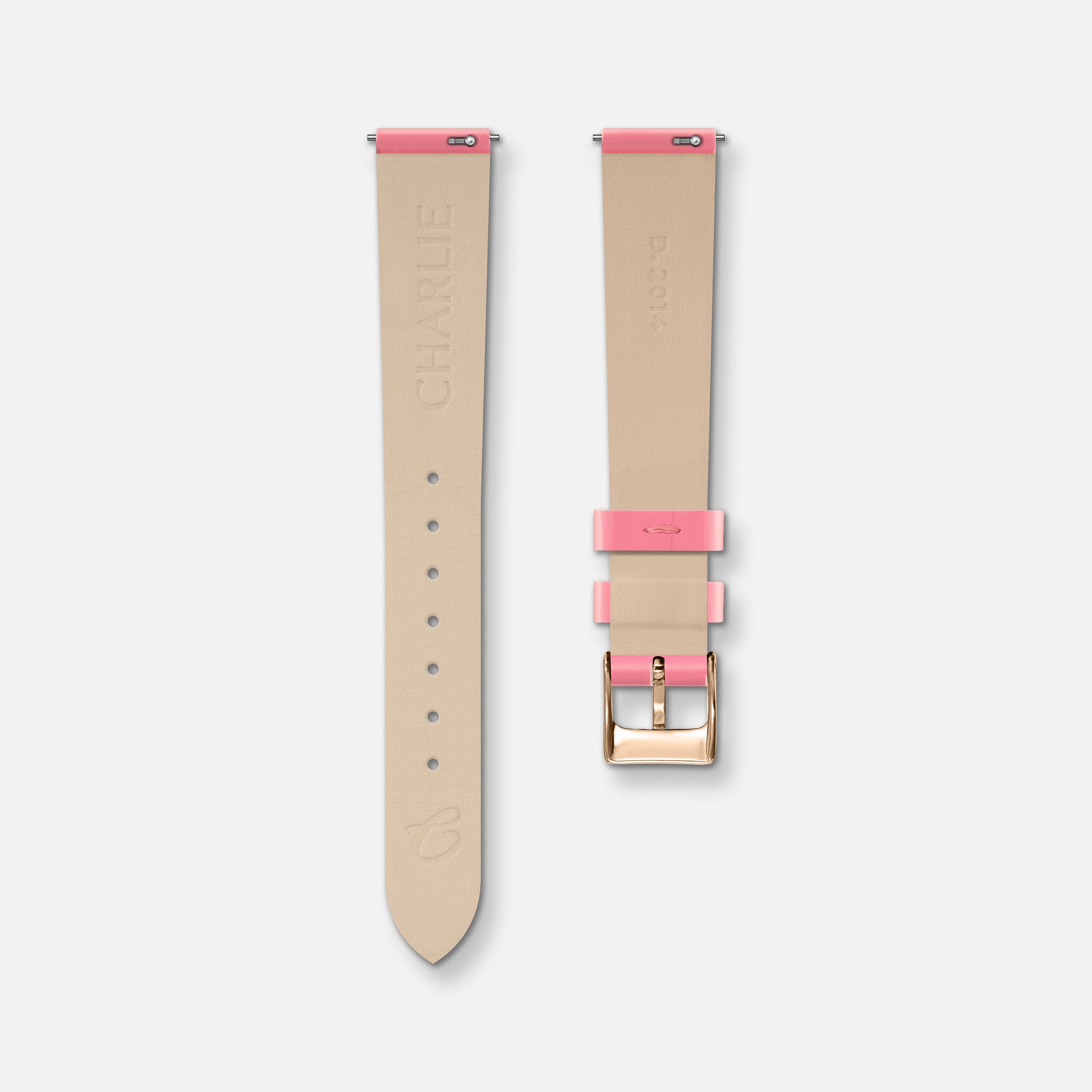 charlie-paris-bracelet-montre-cuir-vernis-rose-14mm image 2
