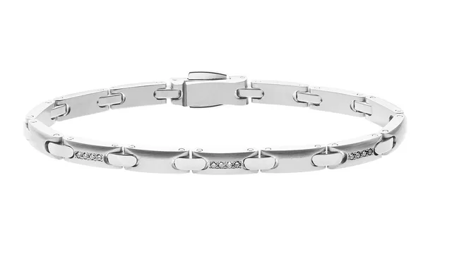 bracelet-pequignet-moorea-bijou-acier-or-jaune-et-diamant image 1
