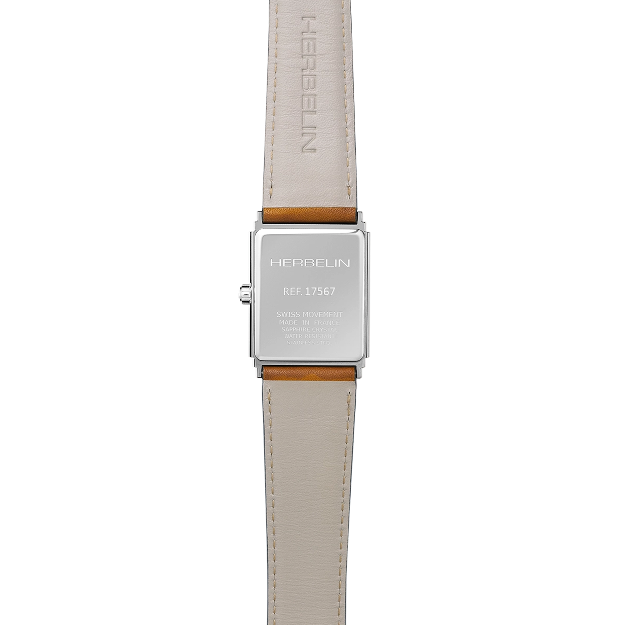 herbelin-art-d-co-1925-s-quartz-montre-homme-acier-cuir image 4
