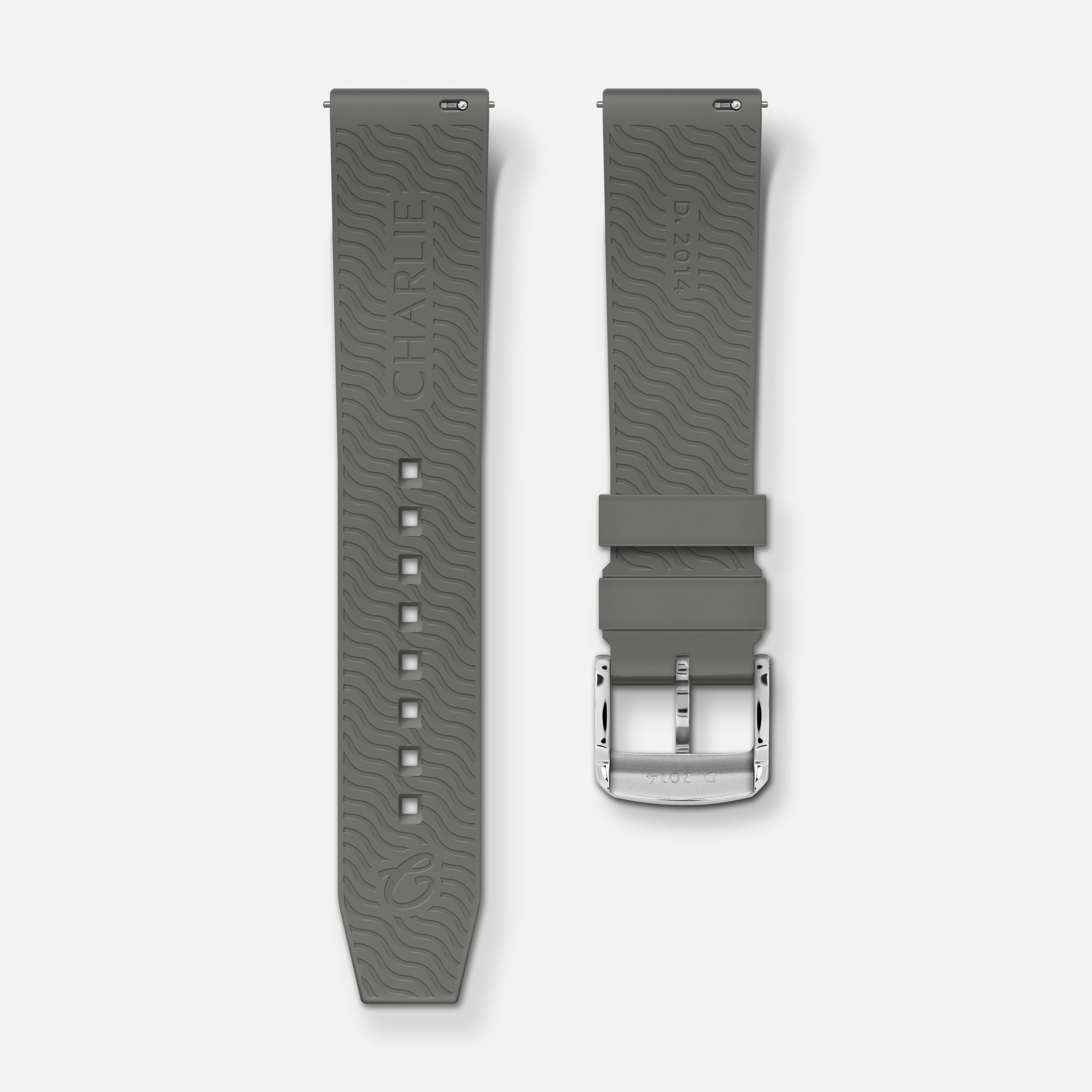 charlie-paris-bracelet-caoutchouc-gris-nbr-20mm image 2
