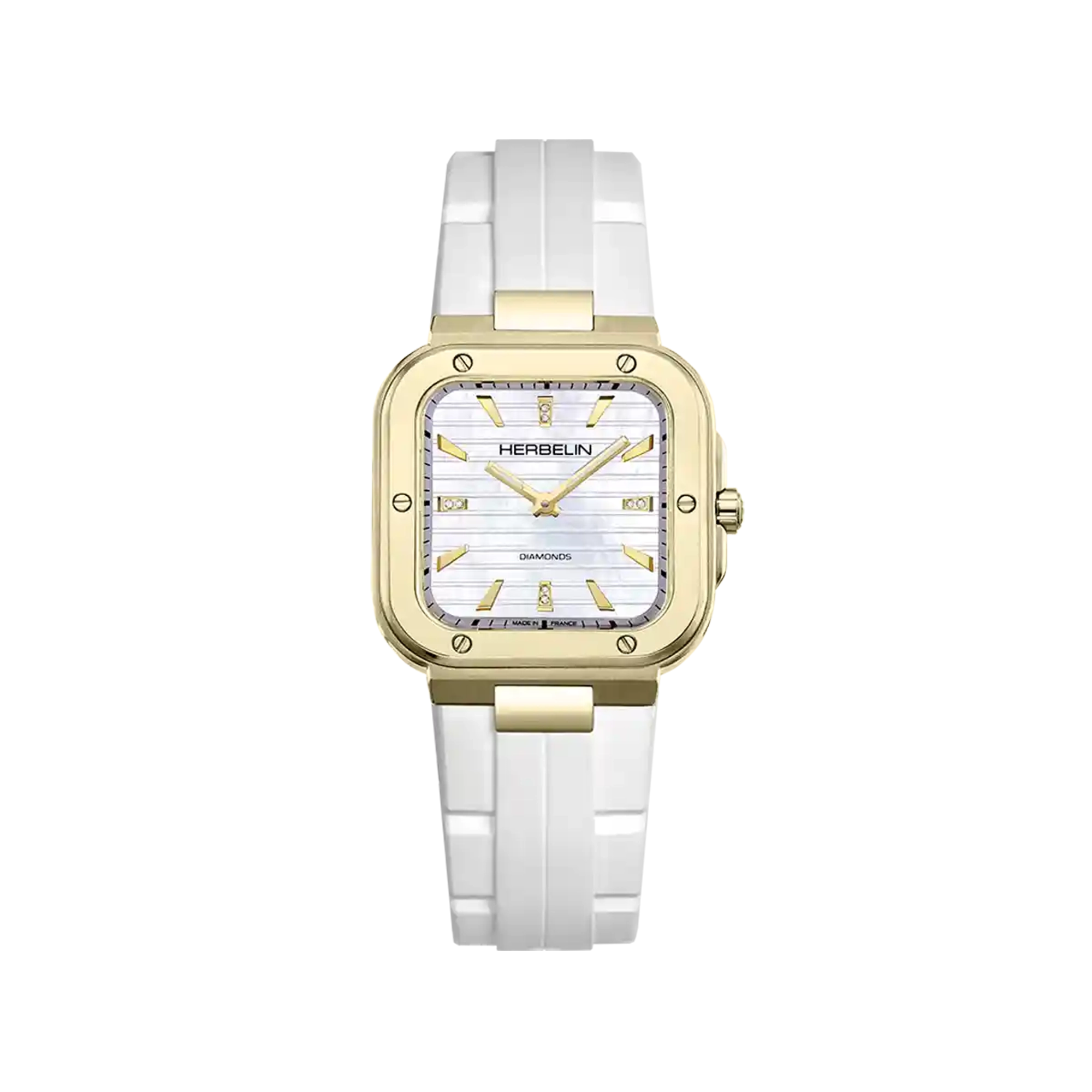 herbelin-cap-camarat-square-dame-30mm-pvd-or-nacre-diamants-fkm image 1