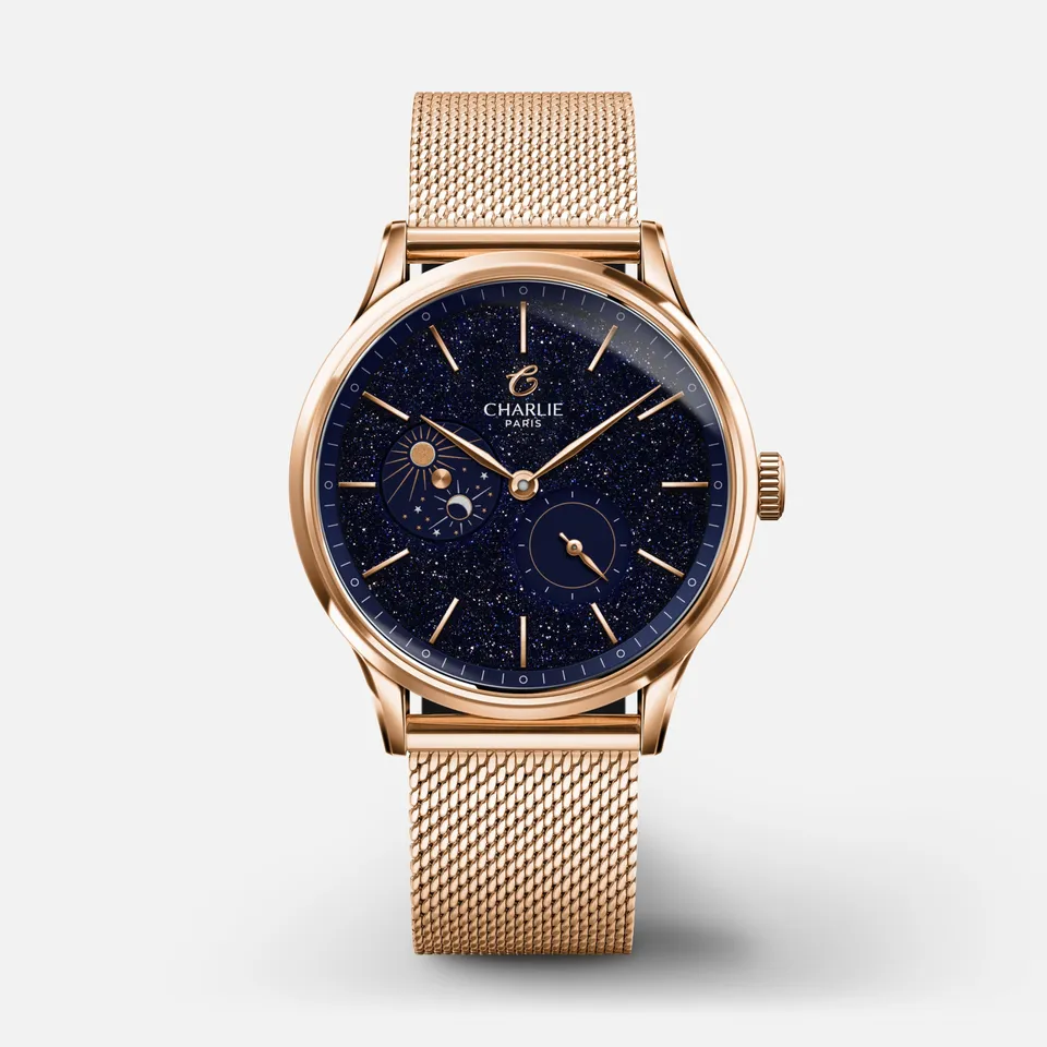 charlie-paris-initial-36-jour-nuit-montre-automatique-femme-36-mm-aventurine-dor-3 image 1