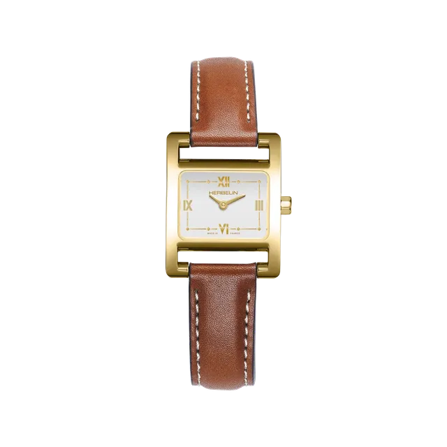 herbelin-ve-avenue-quartz-femme-pvd-or-jaune-cuir-camel image 1