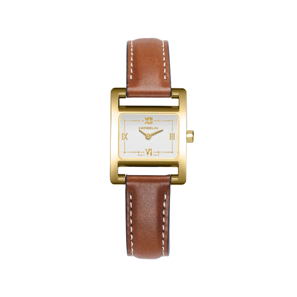 herbelin-ve-avenue-quartz-femme-pvd-or-jaune-cuir-camel image 1