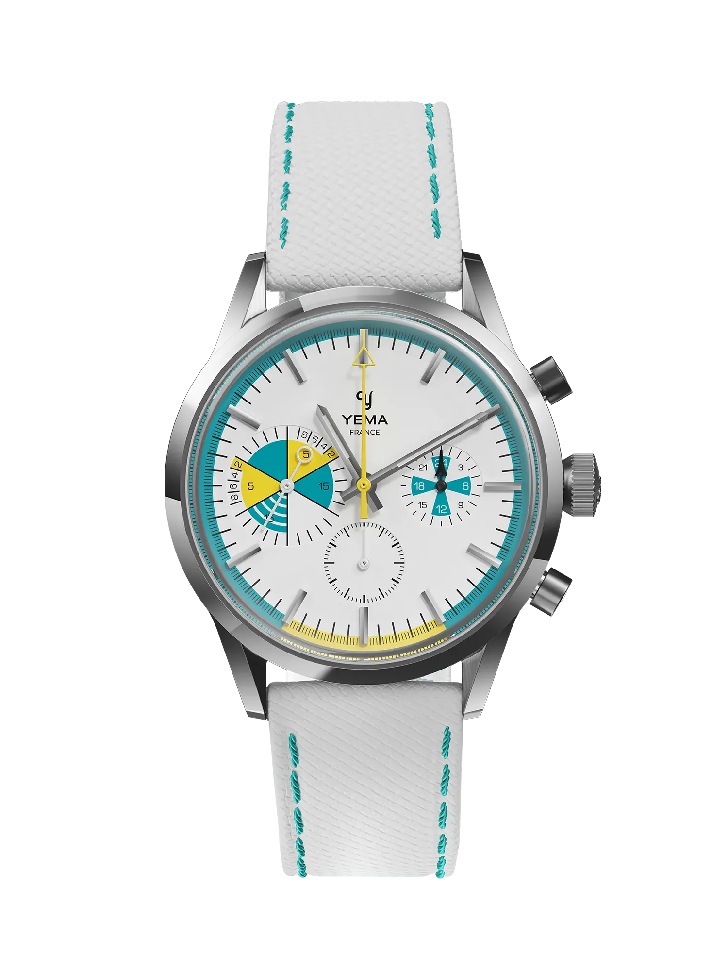 yema-yachtingraf-croisi-re-meca-quartz-montre-sport-chic-cuir image 1