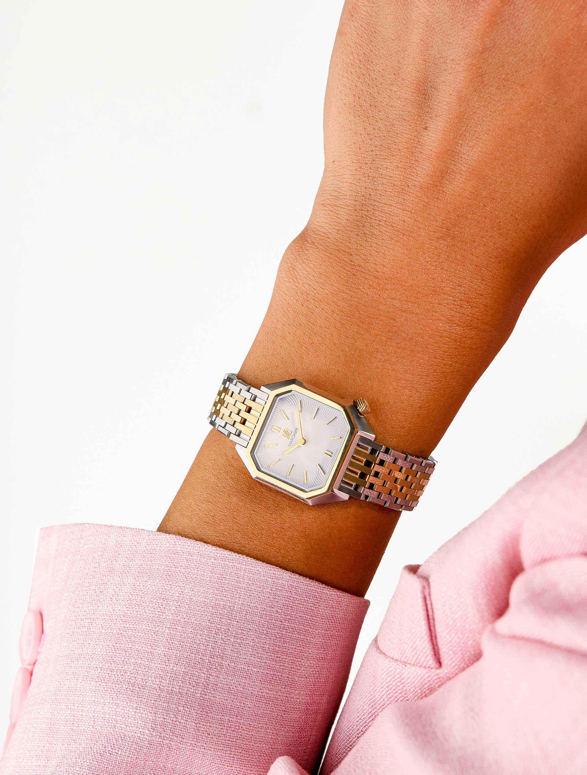 march-la-b-lady-mansart-metallic-montre-octogonale-26-mm-femme image 2