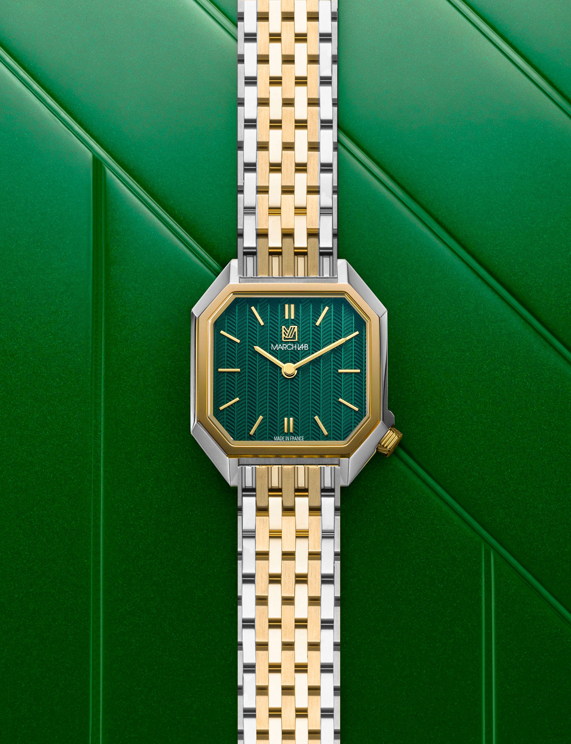 march-la-b-milady-mansart-chevrons-emerald-montre-femme-28-mm image 2