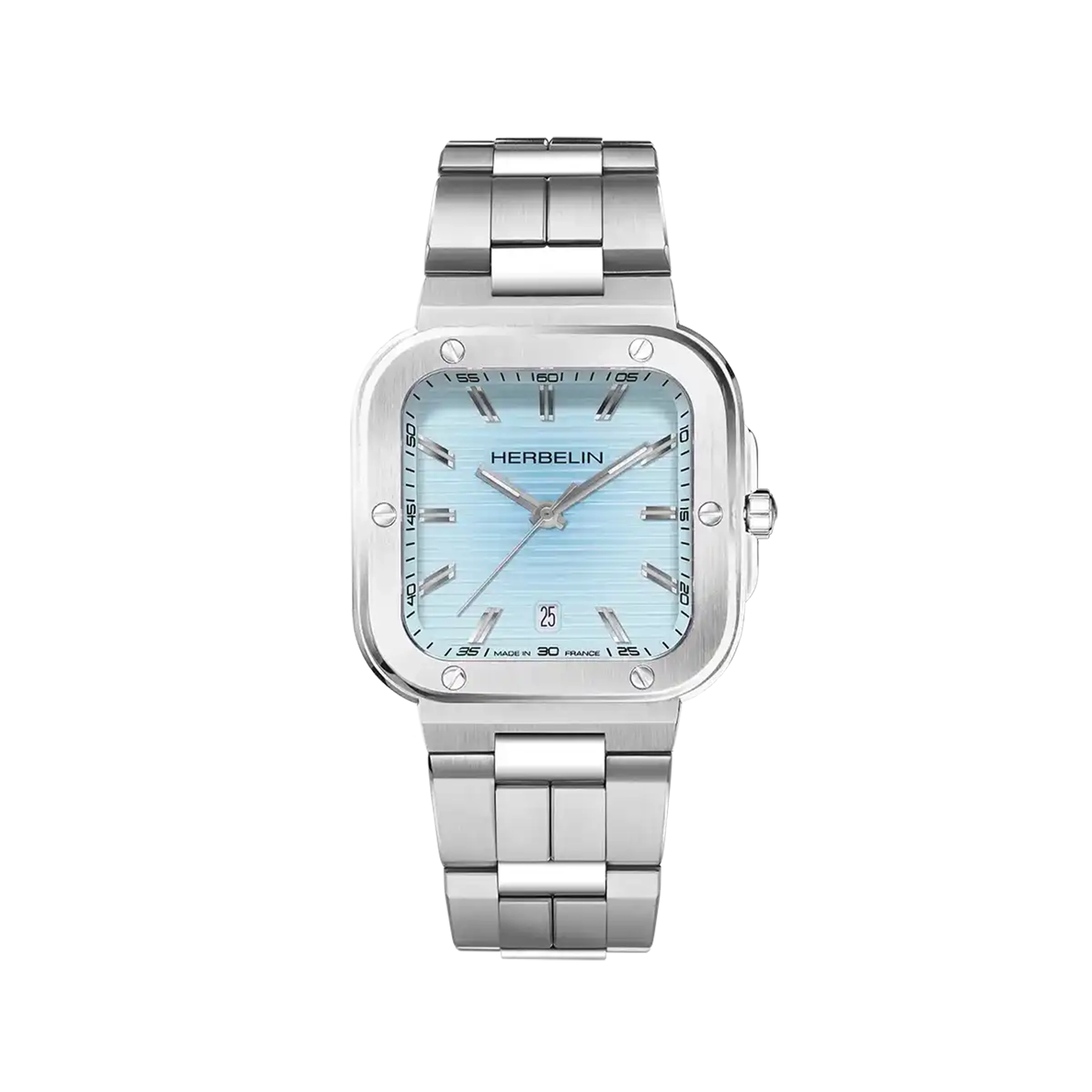 herbelin-cap-camarat-square-bleu-arctique-montre-homme-acier-quartz image 1