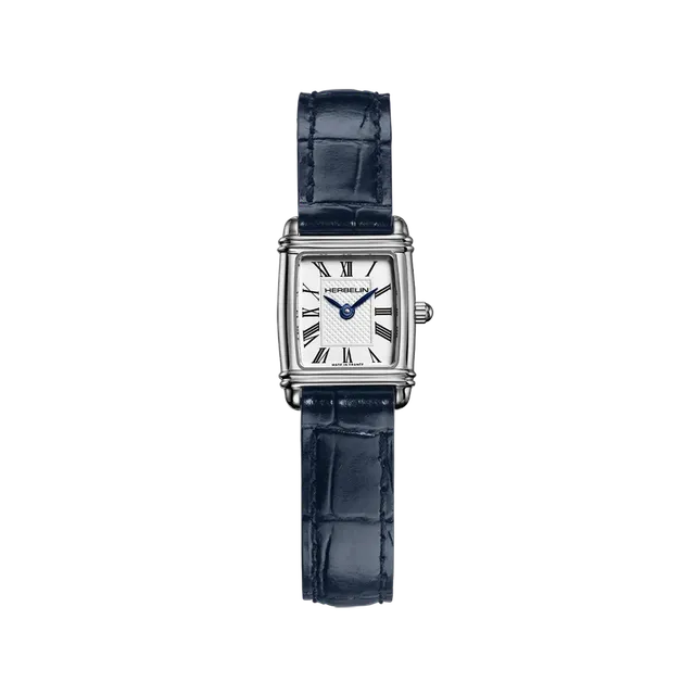 herbelin-art-d-co-tonneau-quartz-femme-acier-cadran-chiffres-romains-bracelet-cu image 1