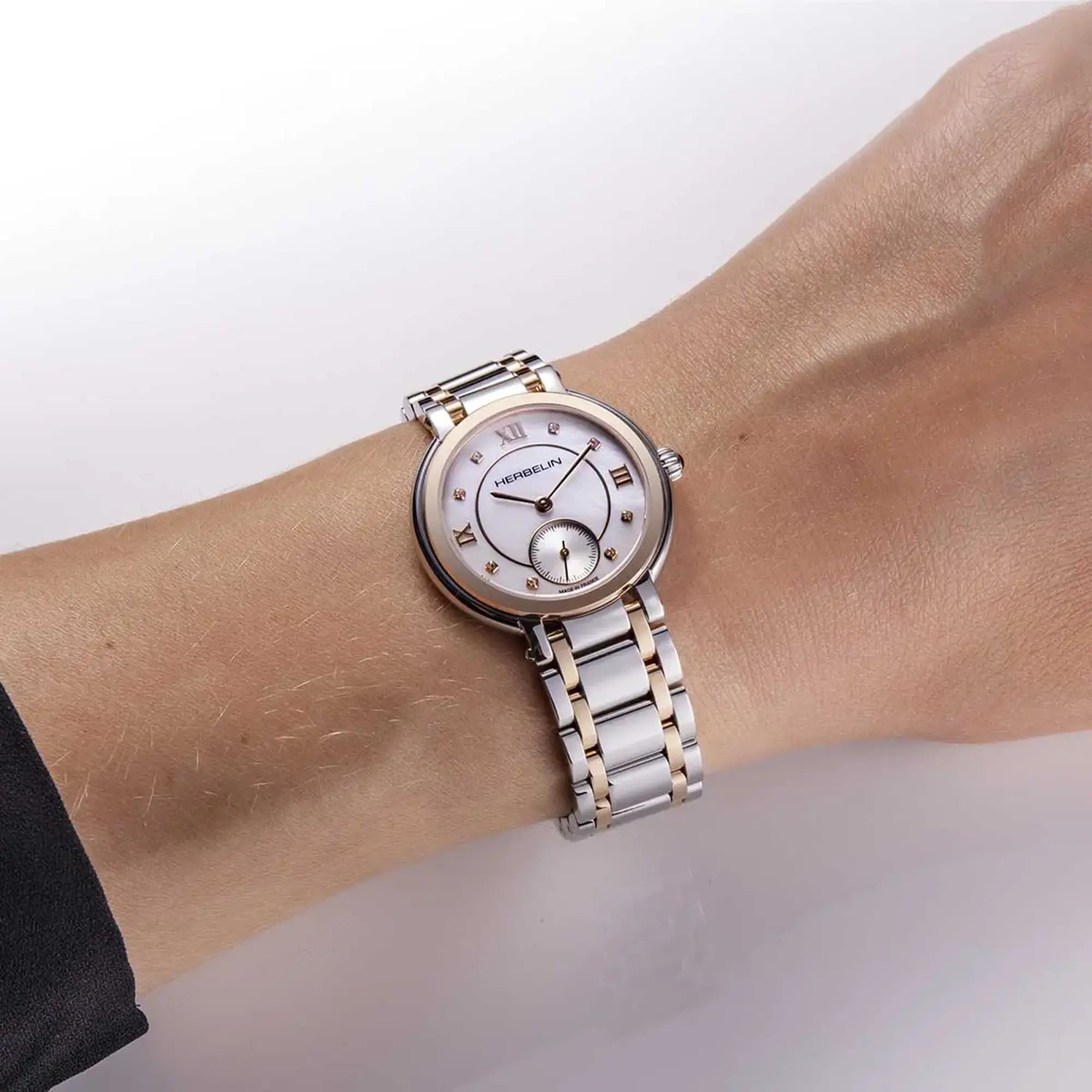 herbelin-galet-petite-seconde-femme-pvd-or-rose-nacre image 2